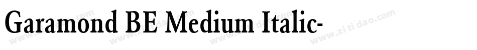 Garamond BE Medium Italic字体转换